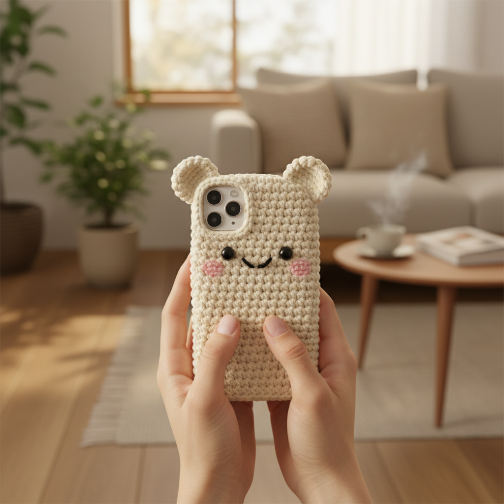 Bear Crochet Phone Case PDF - Cute & Easy Pattern