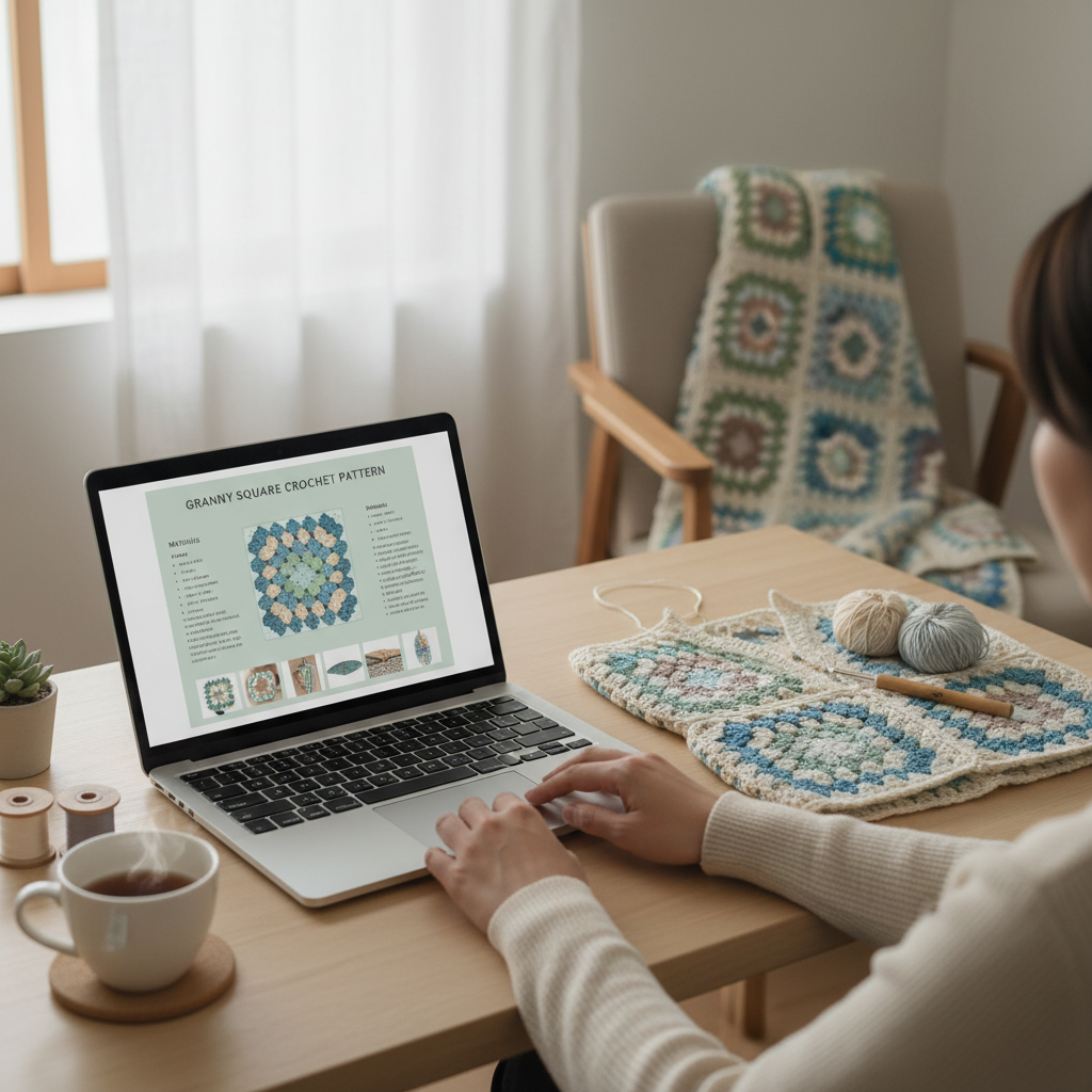 Vintage Granny Square PDF - Create Stylish Crochet Vests