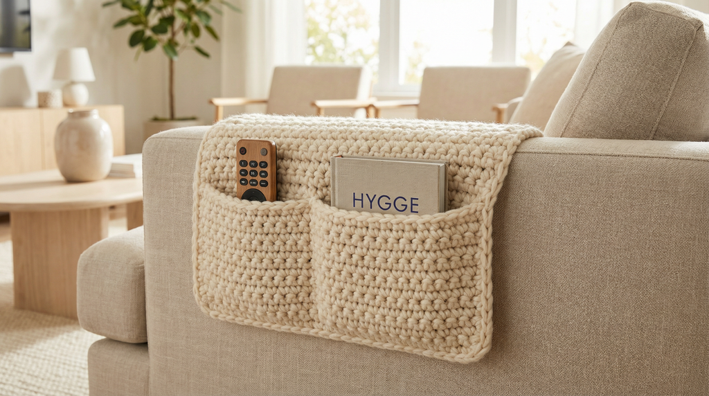 Crochet Couch Arm Pocket - Stylish Sofa Organizer