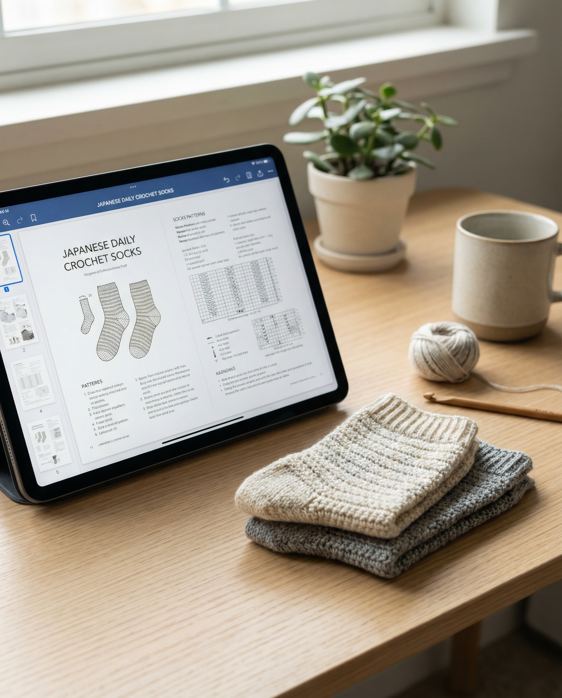 Daily Wear Crochet Socks – Japanese Style (PDF)