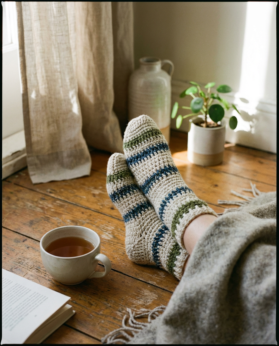 Daily Wear Crochet Socks – Japanese Style (PDF)